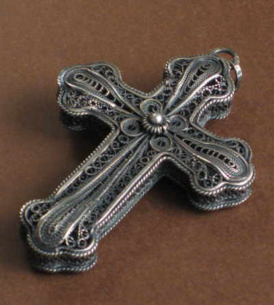 croix filigranne argent bulgarie